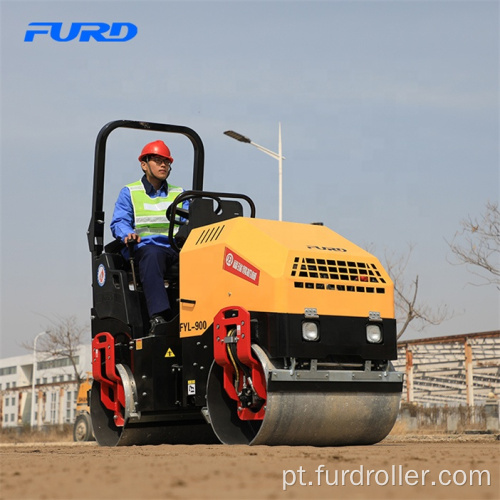 Máquina vibratória hidráulica completa do compactador de rolo de estrada 1500kg